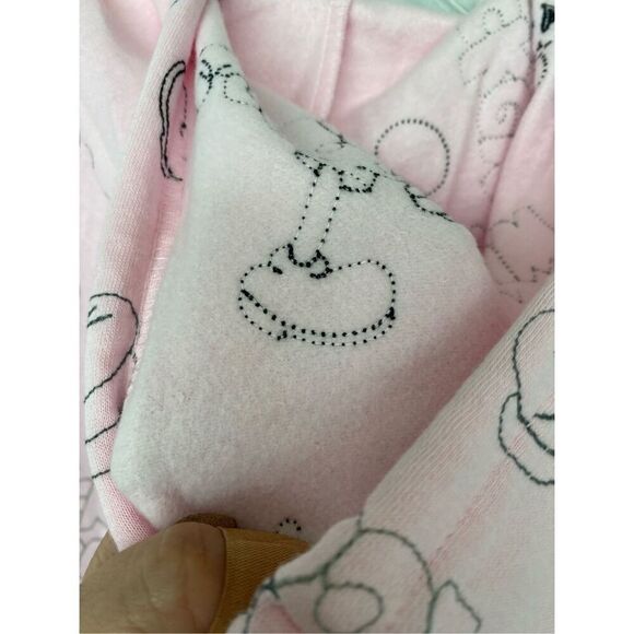 Disney pink embroidered hoodie fleece inside NWT size M - Picture 2 of 7